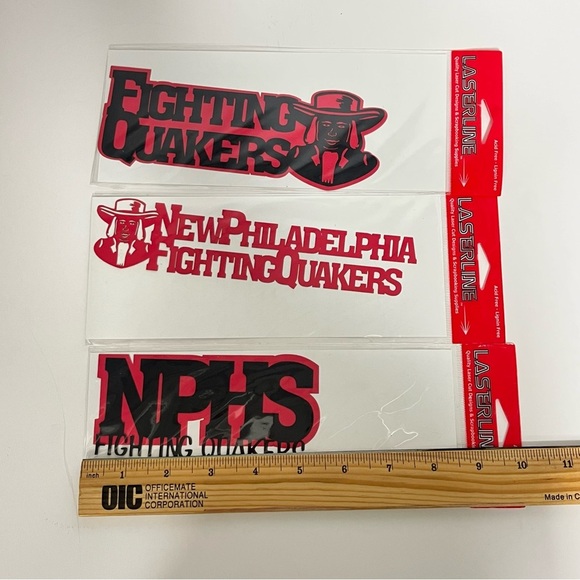 fighting quakers decals stickers new philadelphia high school mascot scrapbook - Picture 2 of 3
